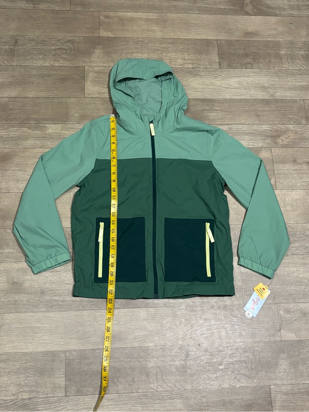 Cat & Jack Boys' Colorblock Windbreaker Jacket Green Size L(10-12) - Picture 4 of 11